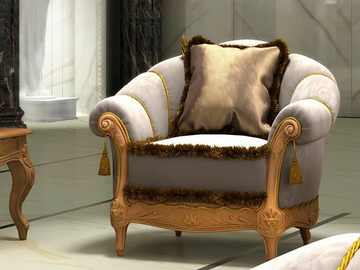 ZAFFIRO - Fabric armchair with armrests by CASA +39 - view 2